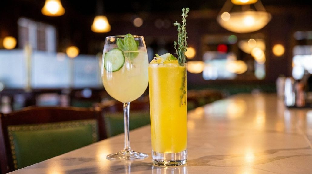 Cocktails at the bar